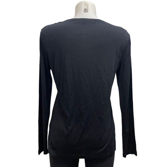 GERARD DAREL Womens‎ Vneck silk Longsleeve studded shoulder ssize 3 / small? - Picture 5 of 9